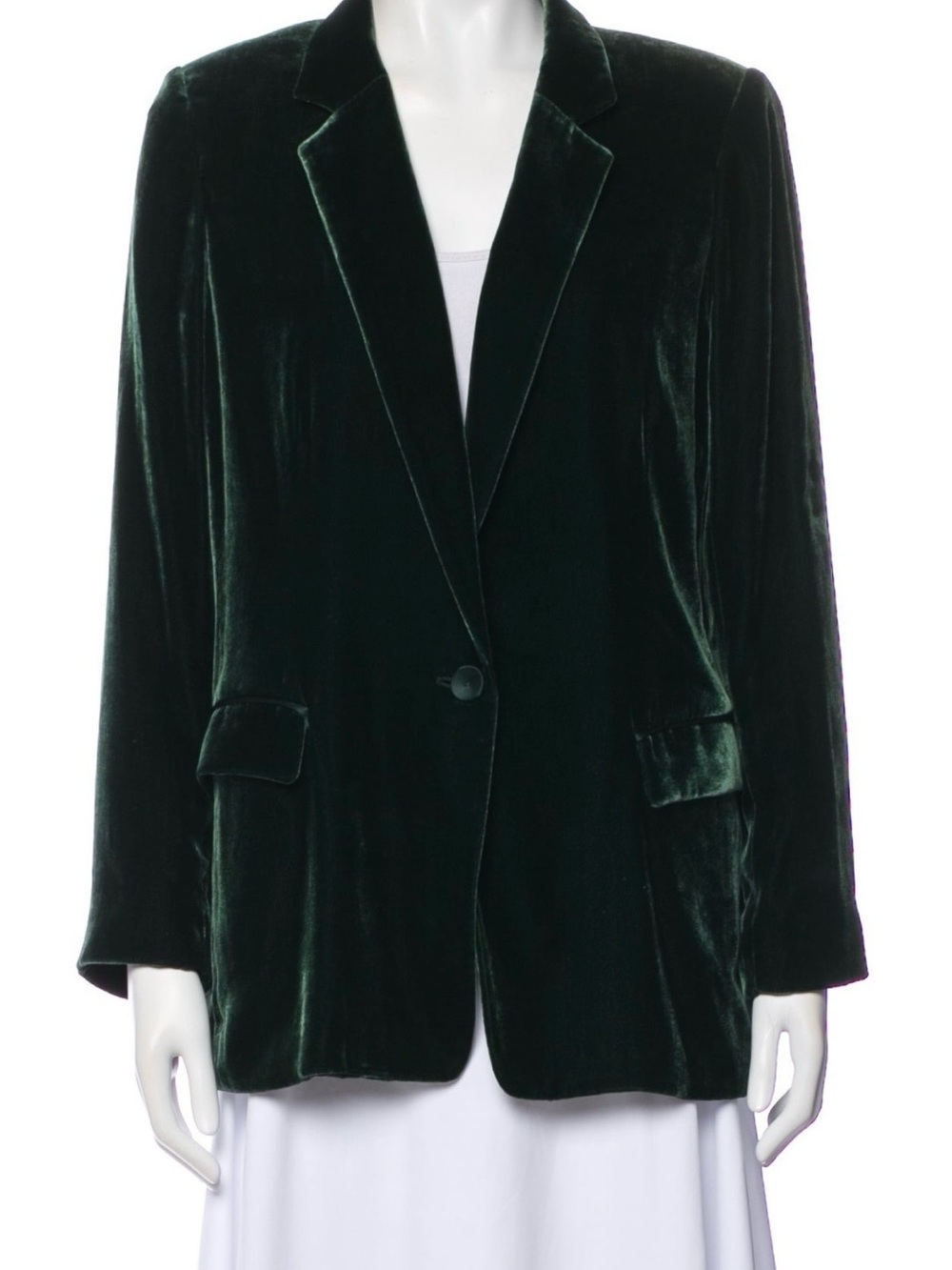Lafayette 148 New York Dark Green Velvet Blazer